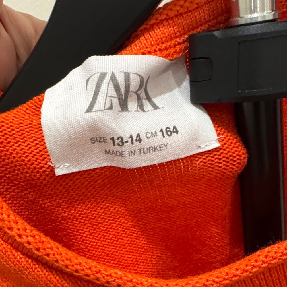 Zara Bright Orange Knit Cropped Tank - Picture 2 of 2